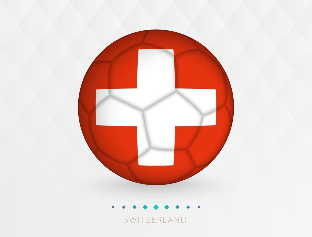 fotboll boll med schweiz flagga mönster, fotboll boll med flagga av schweiz nationell team. vektor