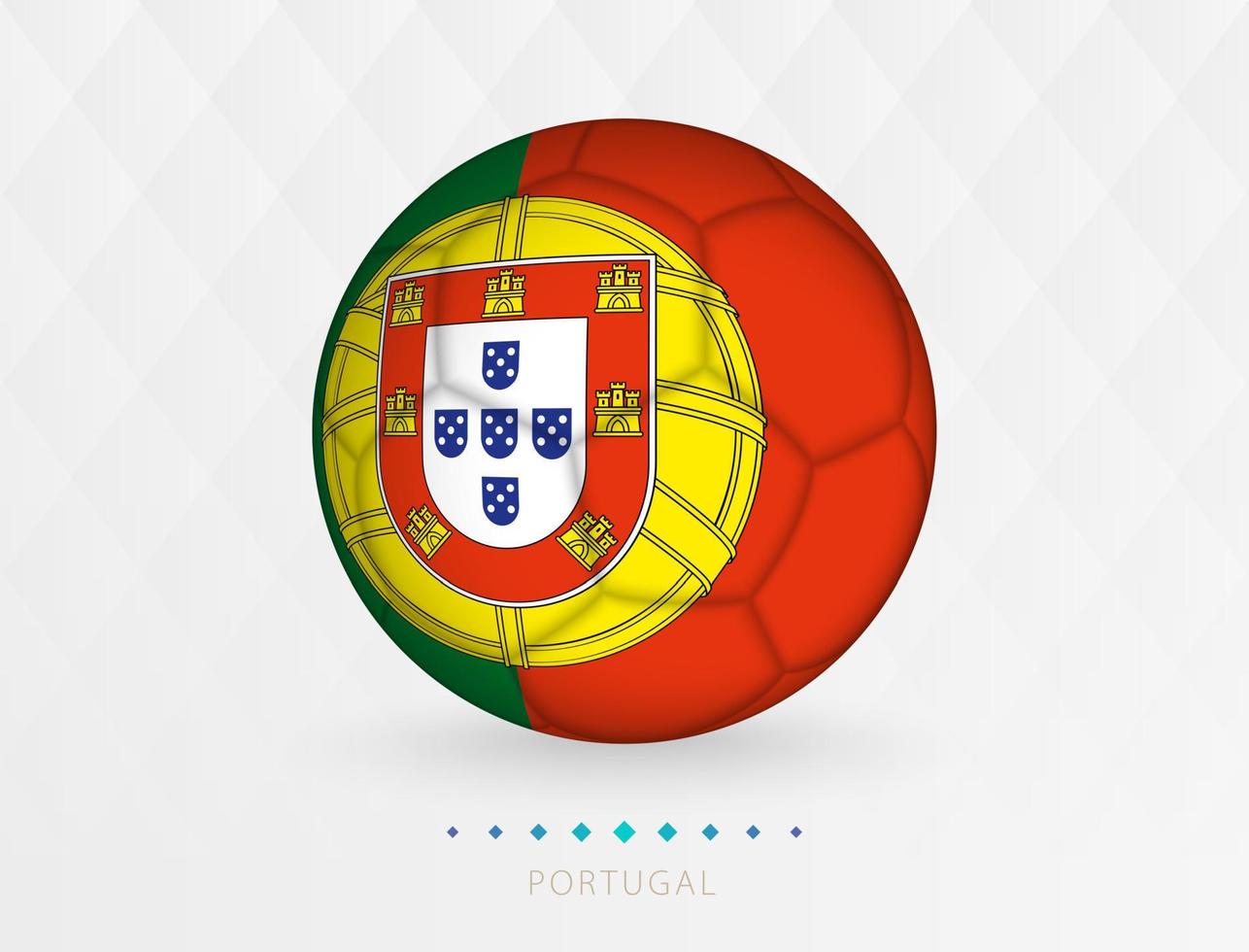 fotboll boll med portugal flagga mönster, fotboll boll med flagga av portugal nationell team. vektor