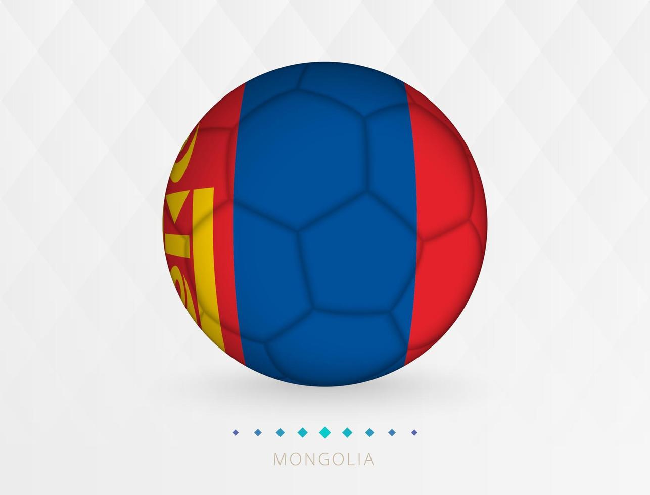 fotboll boll med mongoliet flagga mönster, fotboll boll med flagga av mongoliet nationell team. vektor