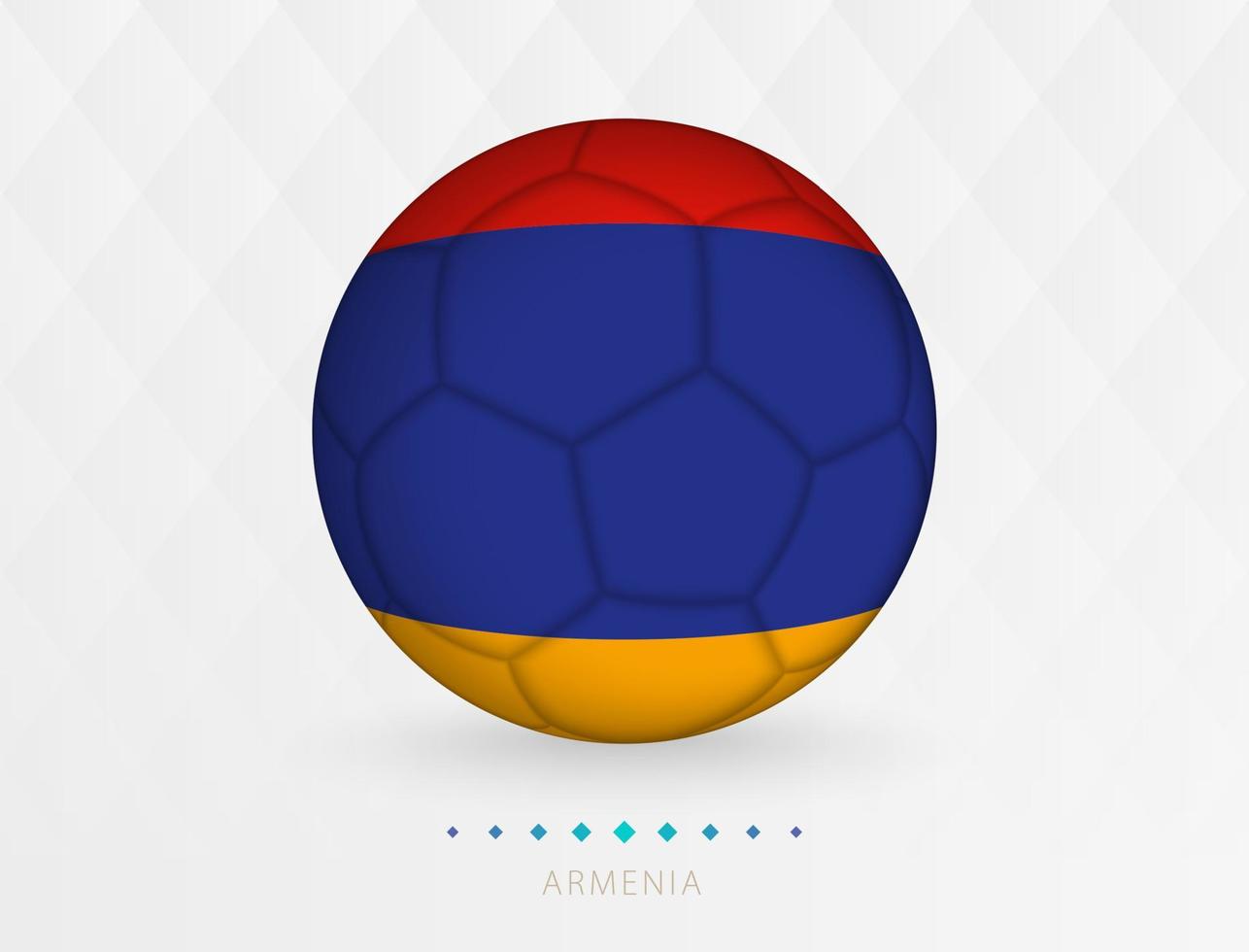 fotboll boll med armenia flagga mönster, fotboll boll med flagga av armenia nationell team. vektor