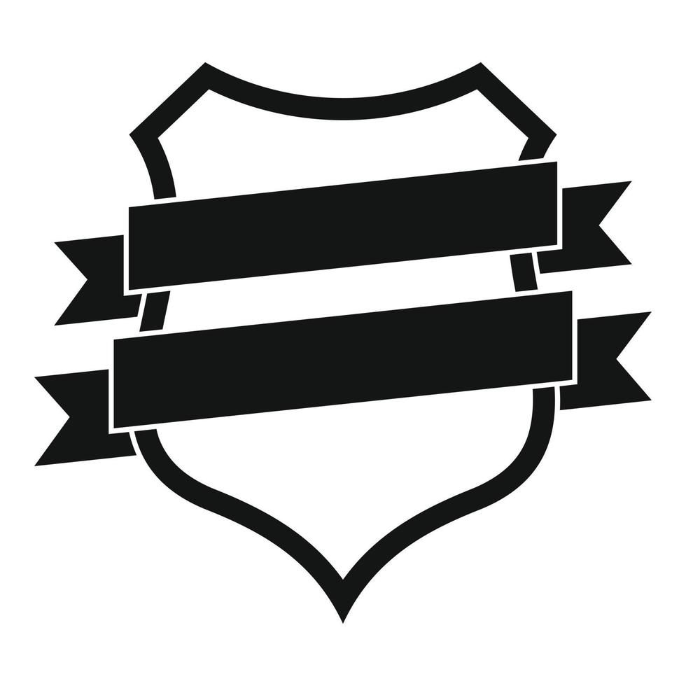 Abzeichen-Design-Ikone, einfacher schwarzer Stil vektor