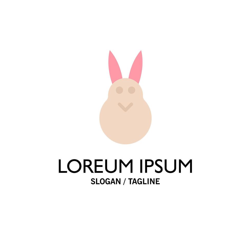 hase ostern osterhase kaninchen business logo vorlage flache farbe vektor