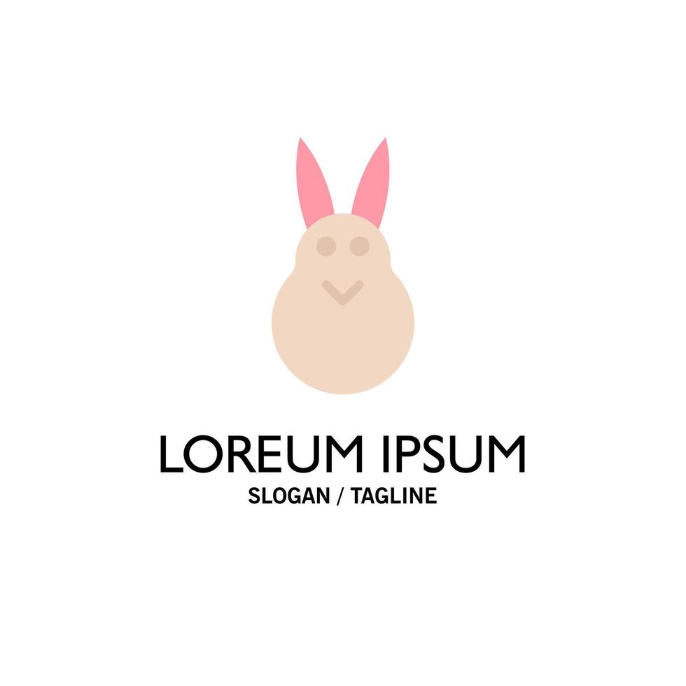 kanin påsk påsk kanin kanin företag logotyp mall platt Färg vektor