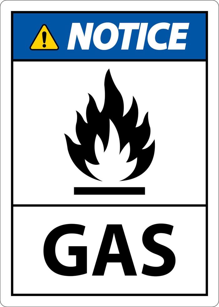 symbol lägga märke till tecken gas på vit bakgrund vektor