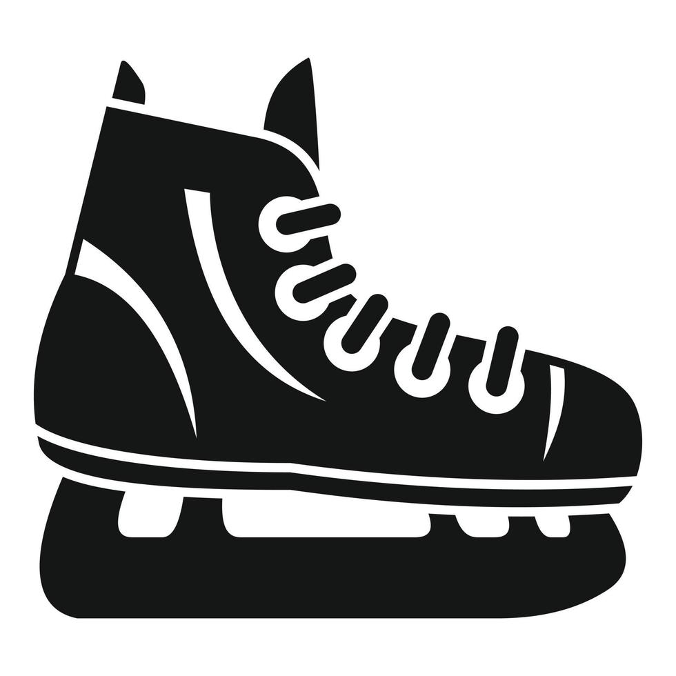Eishockey-Schlittschuh-Ikone, einfacher Stil vektor