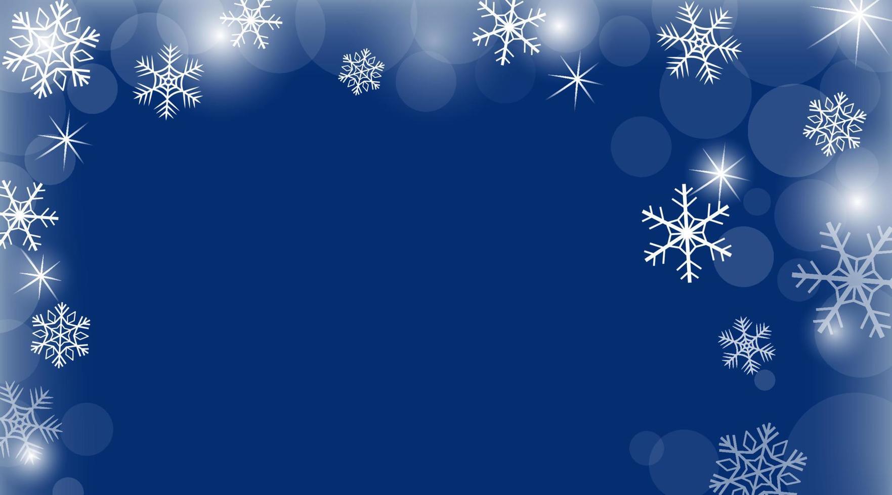 vektor vinter- baner med blå bakgrund och lysande stjärnor och snöflingor. jul och ny år bakgrund för design.