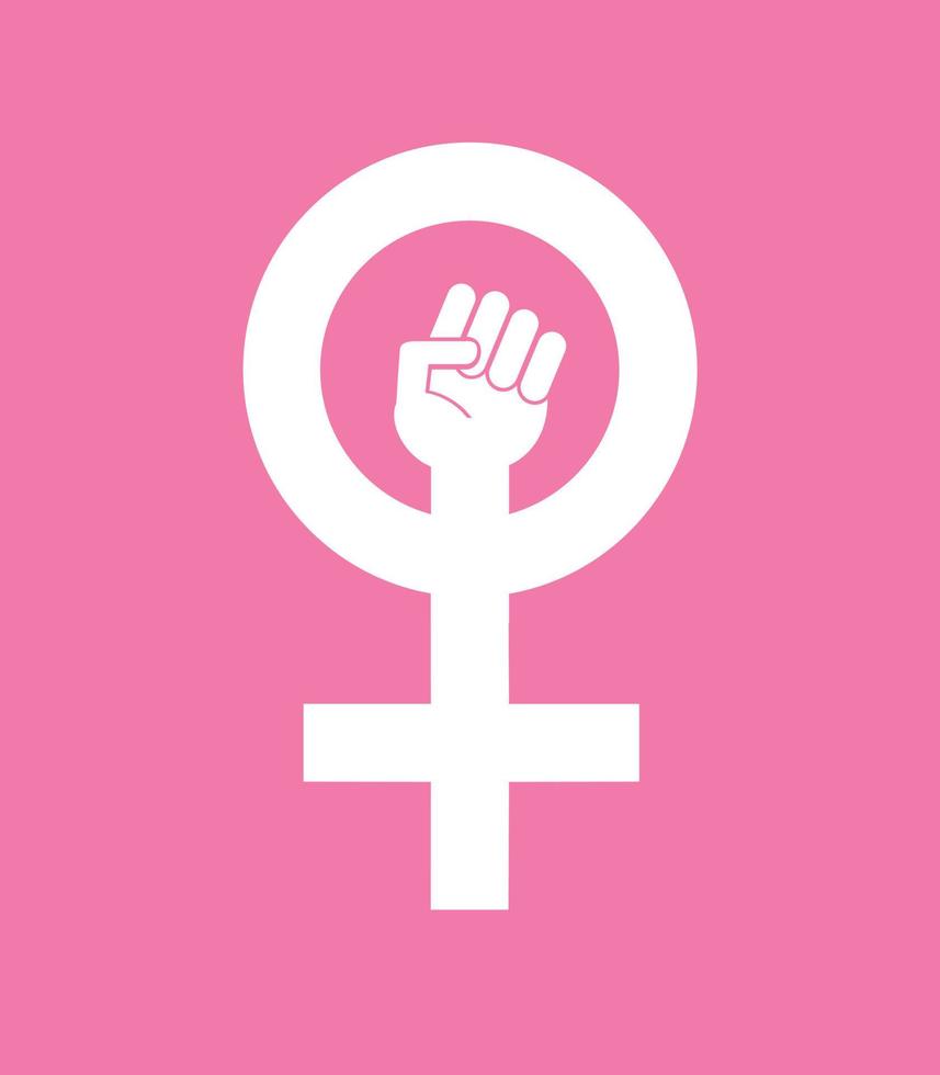 Vektor flaches Frauenpower-Symbol