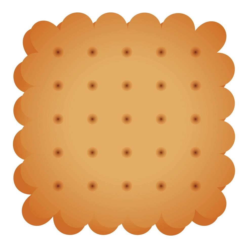 Cracker-Cookie-Symbol, Cartoon-Stil vektor