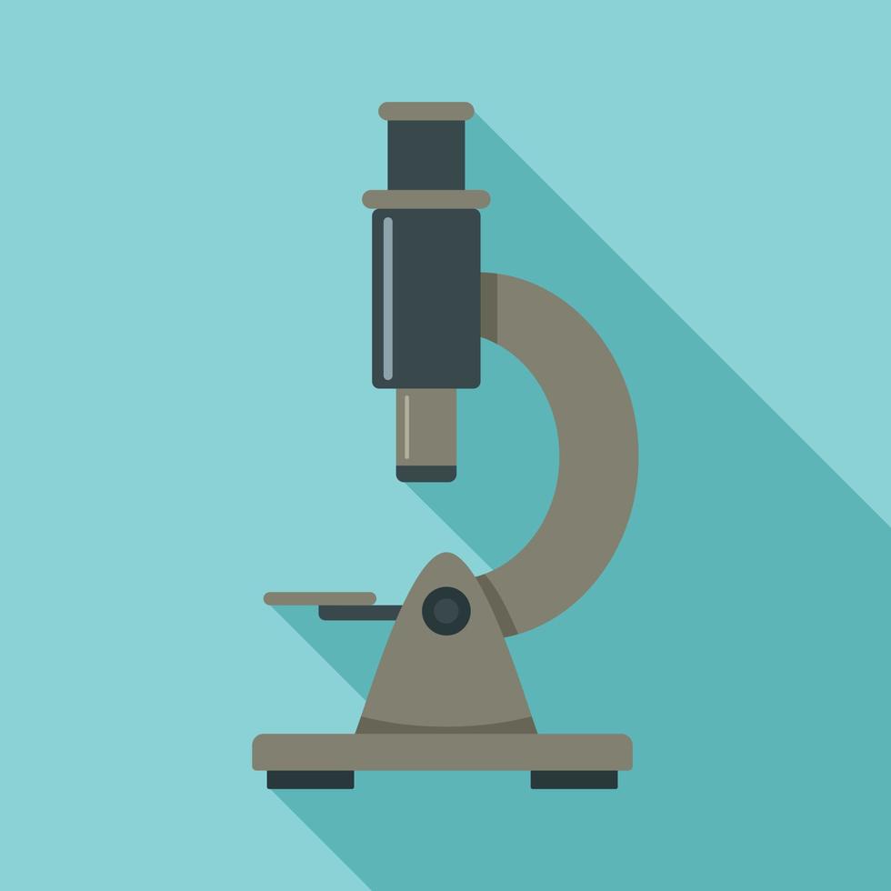 modern mikroskop ikon, platt stil vektor