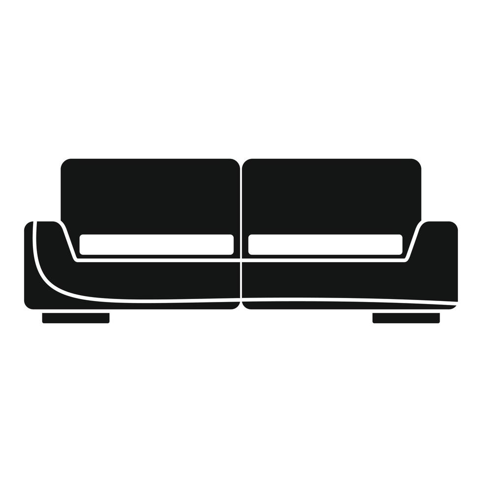 modern soffa ikon, enkel stil vektor