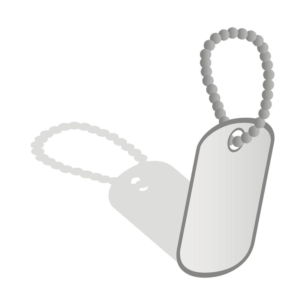 ID-Armee-Abzeichen-Symbol, isometrischer 3D-Stil vektor