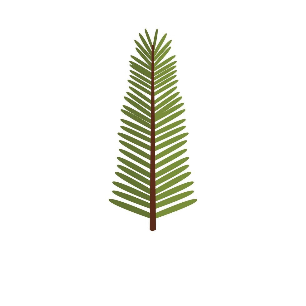 sequoia blad ikon, platt stil vektor