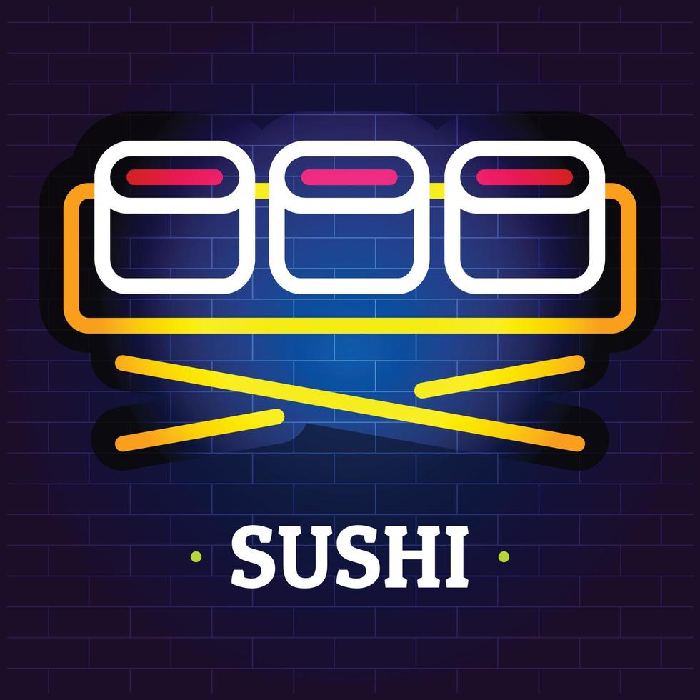 sushi logotyp, platt stil vektor