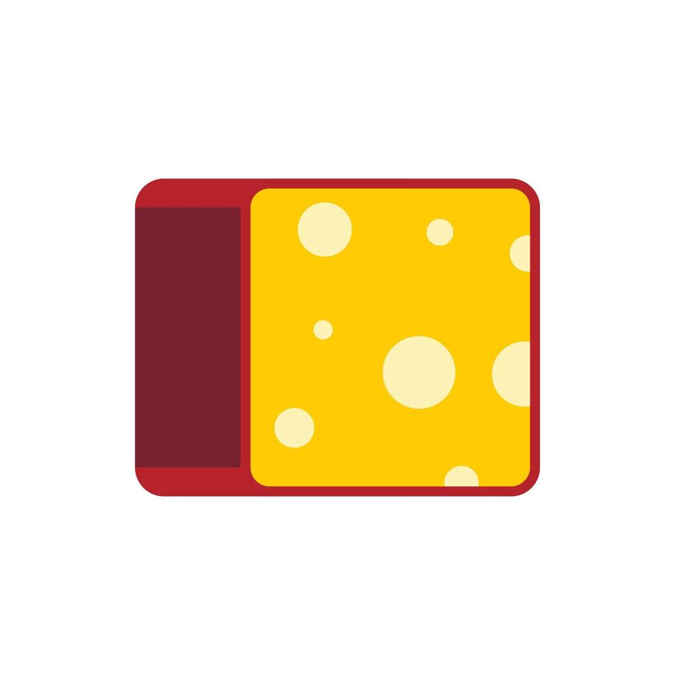 Käse-Symbol im flachen Stil vektor