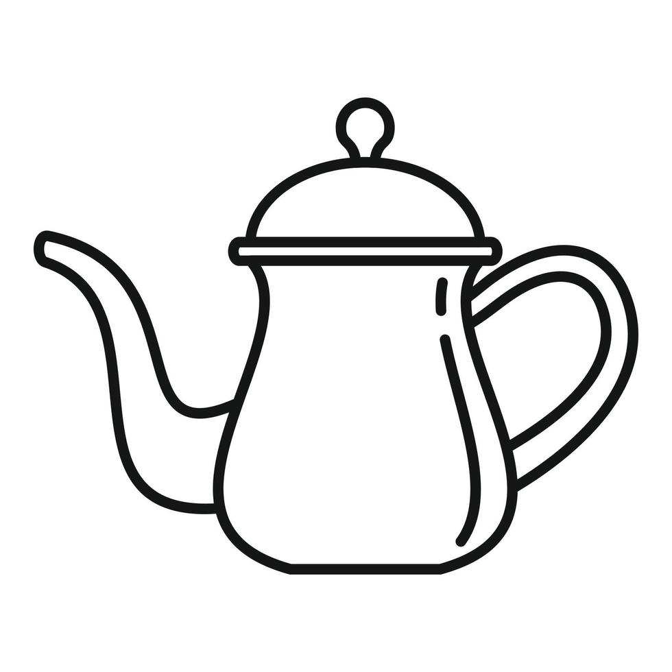 arabische Kaffeekannen-Ikone, Outline-Stil vektor