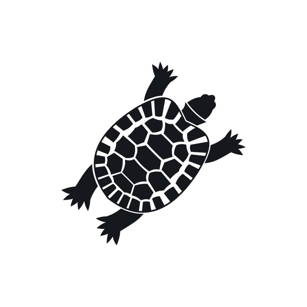 Schildkrötensymbol, einfacher Stil vektor
