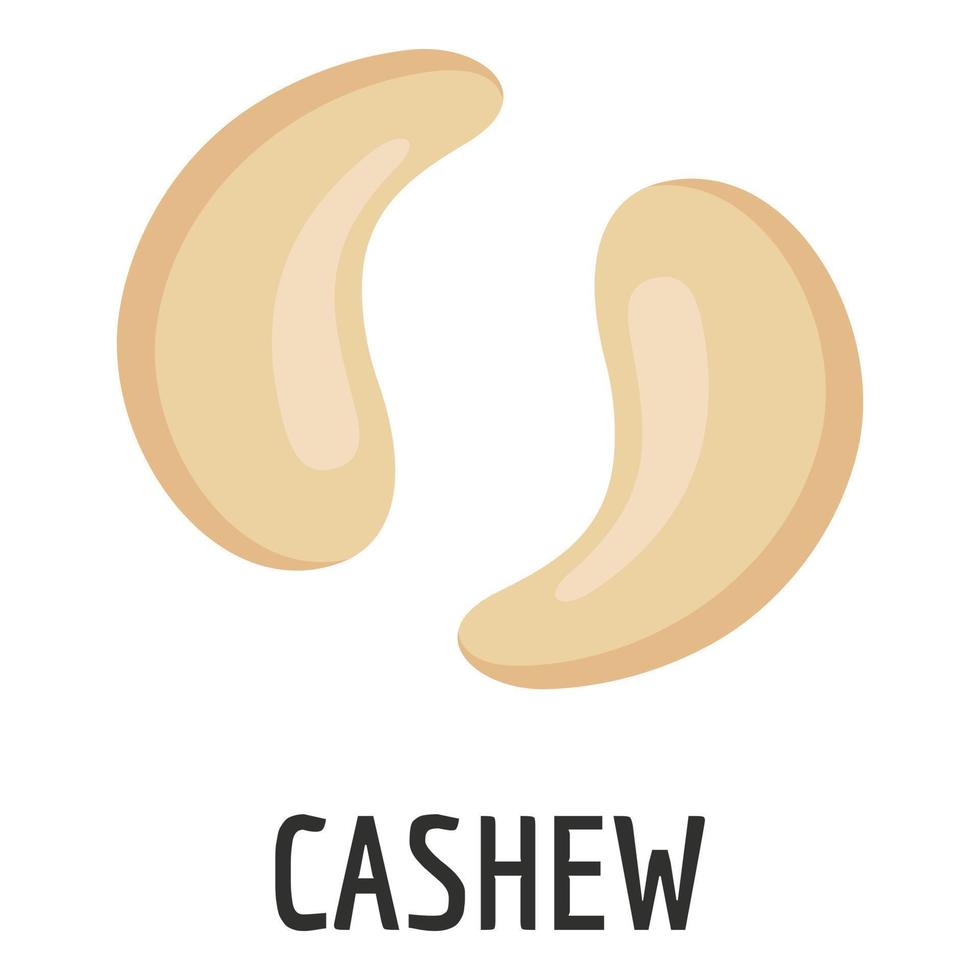 Cashew-Symbol, flacher Stil vektor