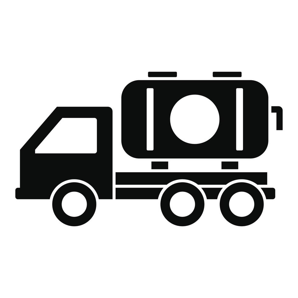 Benzin-LKW-Symbol, einfacher Stil vektor