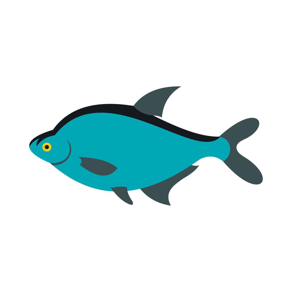 fisk ikon, platt stil vektor
