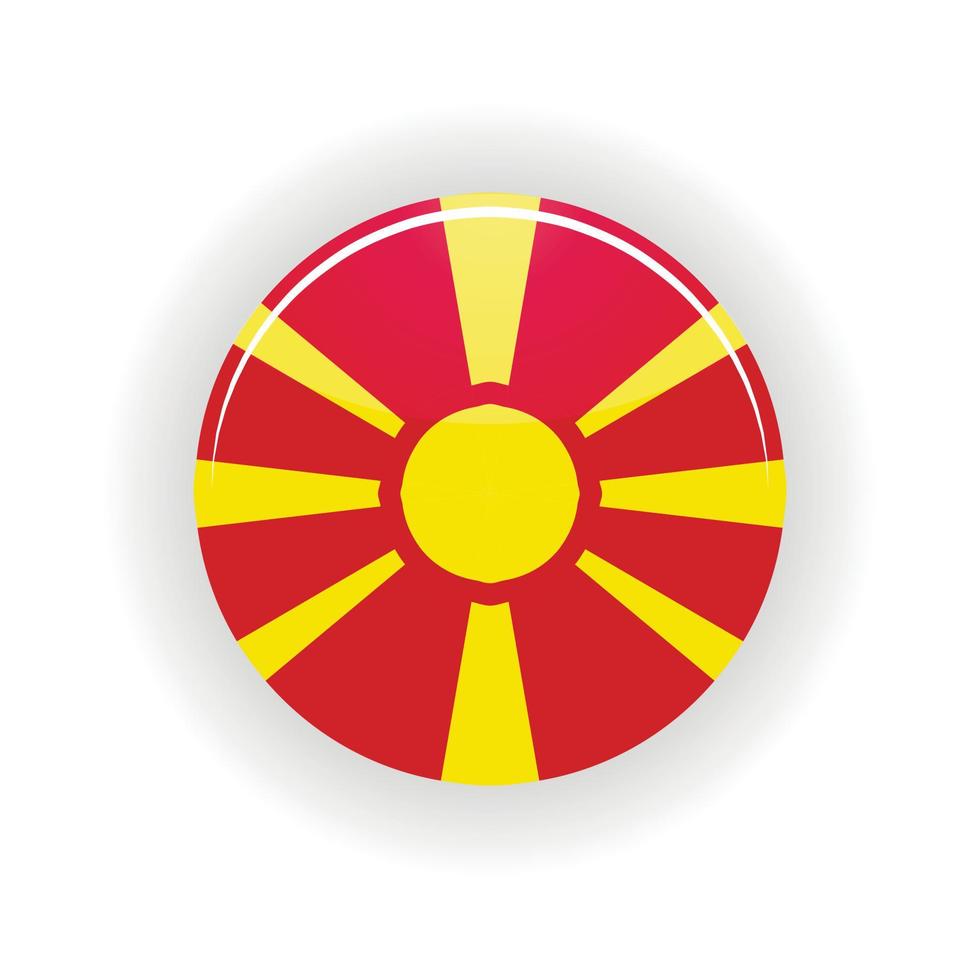 macedonia ikon cirkel vektor