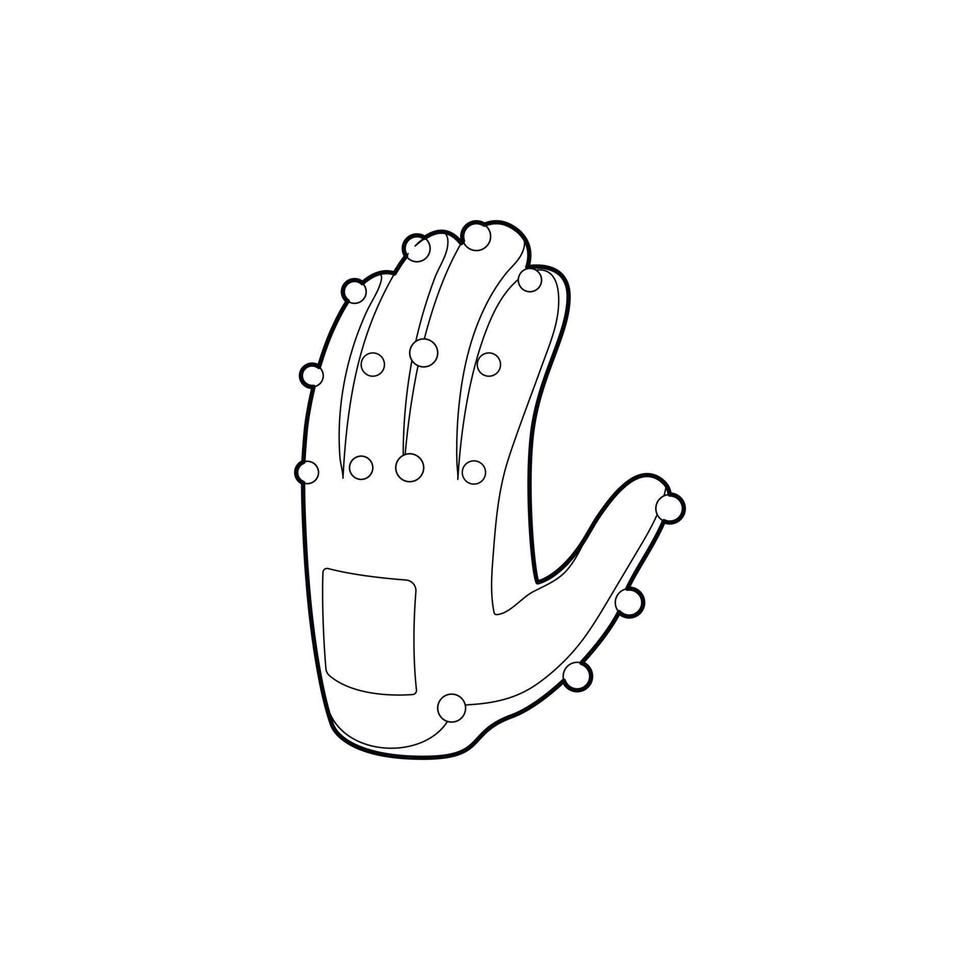 elektronisk handske ikon, översikt stil vektor