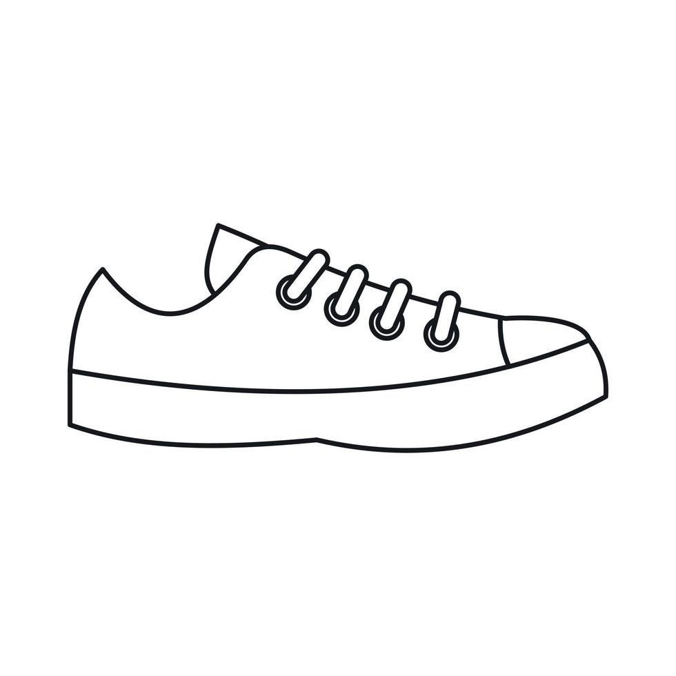 Sneaker-Symbol, Umrissstil vektor