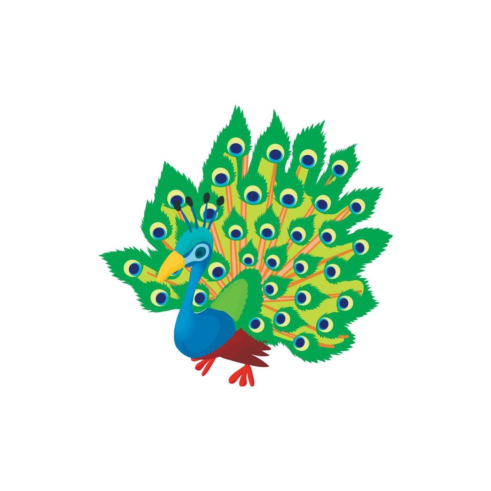 Pfau-Symbol, Cartoon-Stil vektor