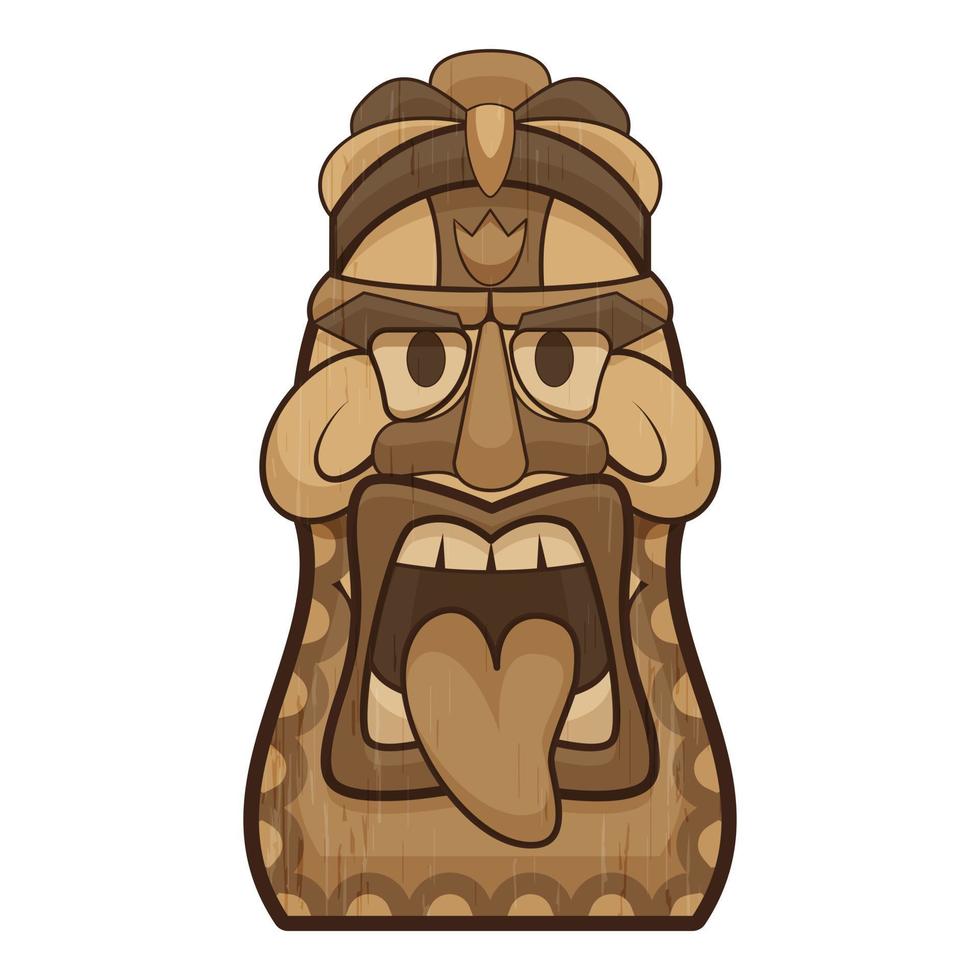 Hawaii-Tiki-Idol-Ikone, Cartoon-Stil vektor