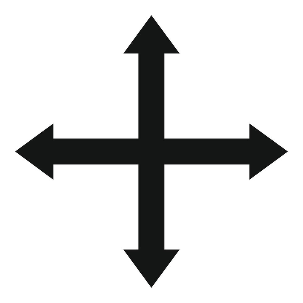 Cursorverschiebungs-Web-Symbol, einfacher schwarzer Stil vektor