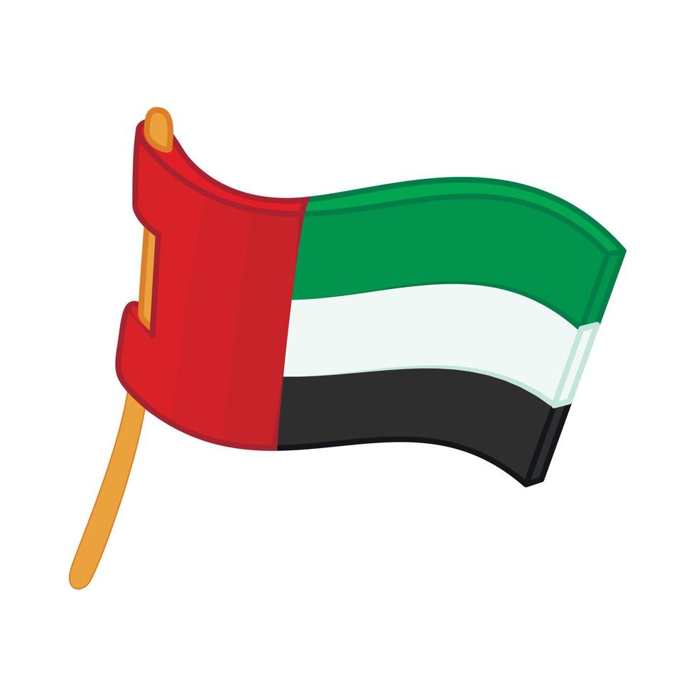 Flaggensymbol der Vereinigten Arabischen Emirate, Cartoon-Stil vektor