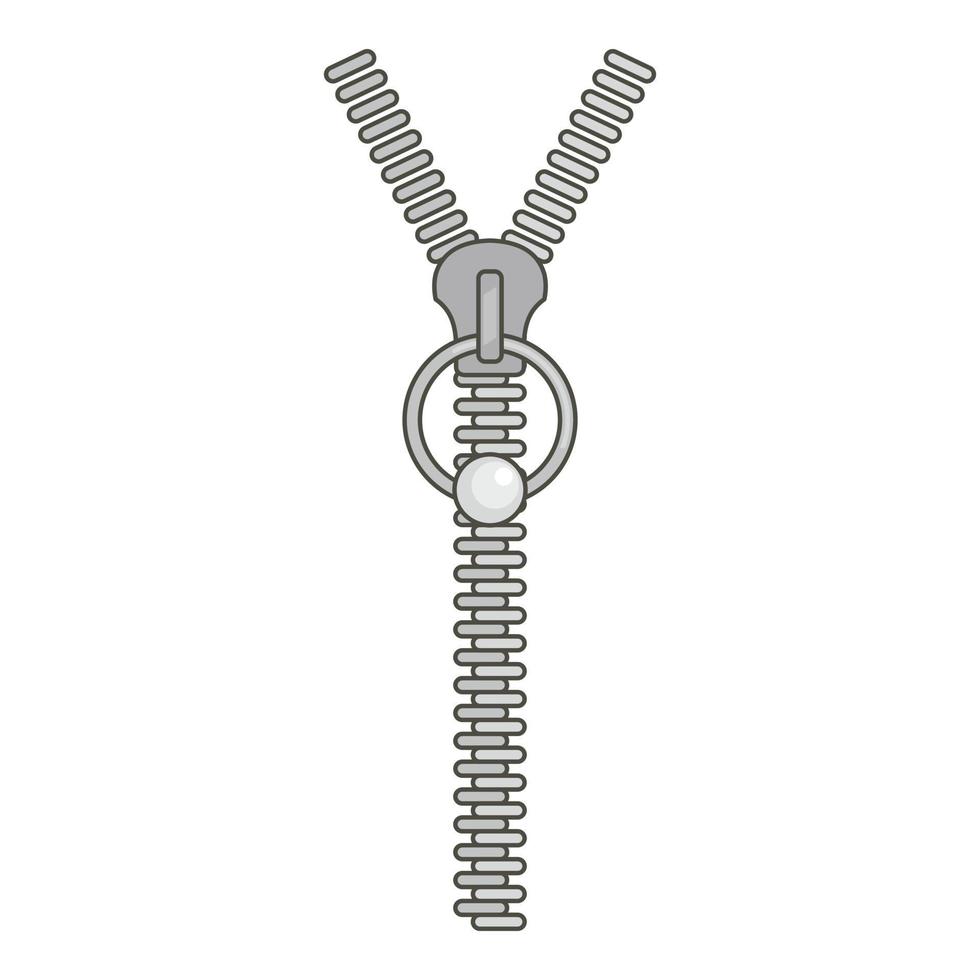 Pullover-Reißverschluss-Symbol, Cartoon-Stil vektor
