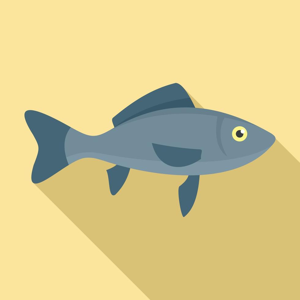 hav fisk ikon, platt stil vektor