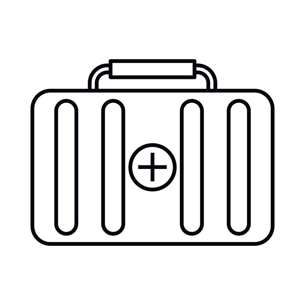 Erste-Hilfe-Kit-Symbol, Umrissstil vektor