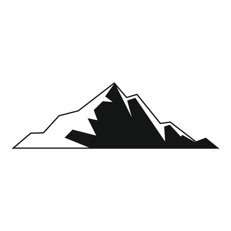 trevlig berg ikon, enkel stil. vektor