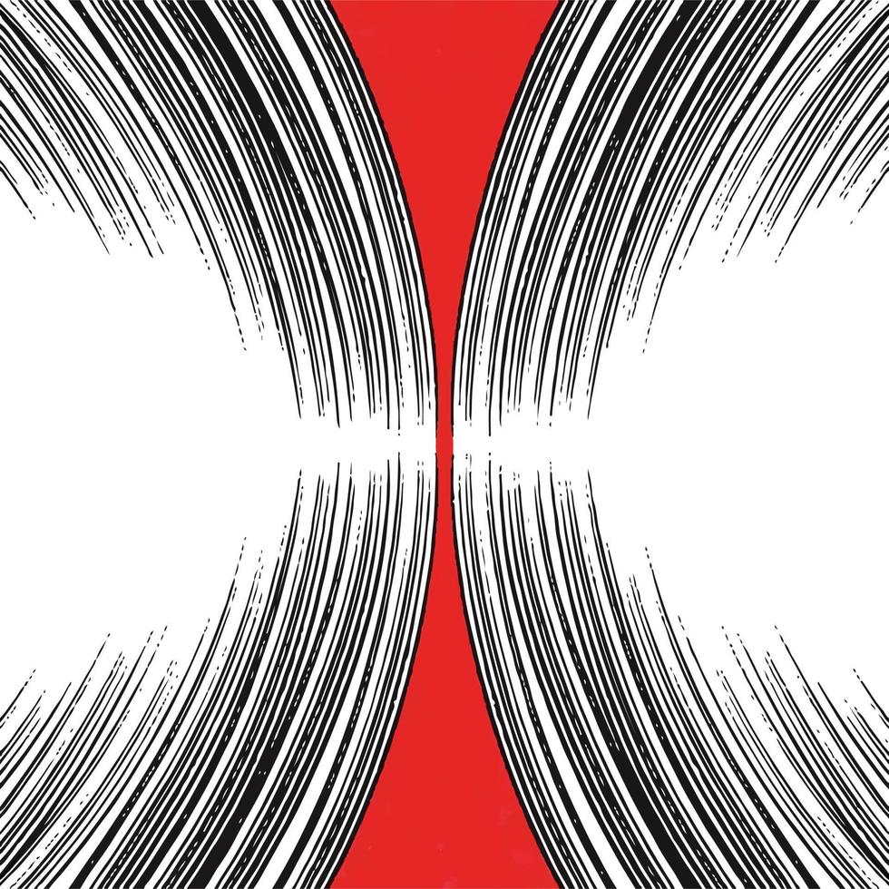 två årgång tecknad serie skisse cirkel disk på djärv röd bakgrund vektor isolerat. tapet med svart borsta penna eller teckning penna tycka om textur för album omslag, tyg skriva ut, omslag papper, och andra.