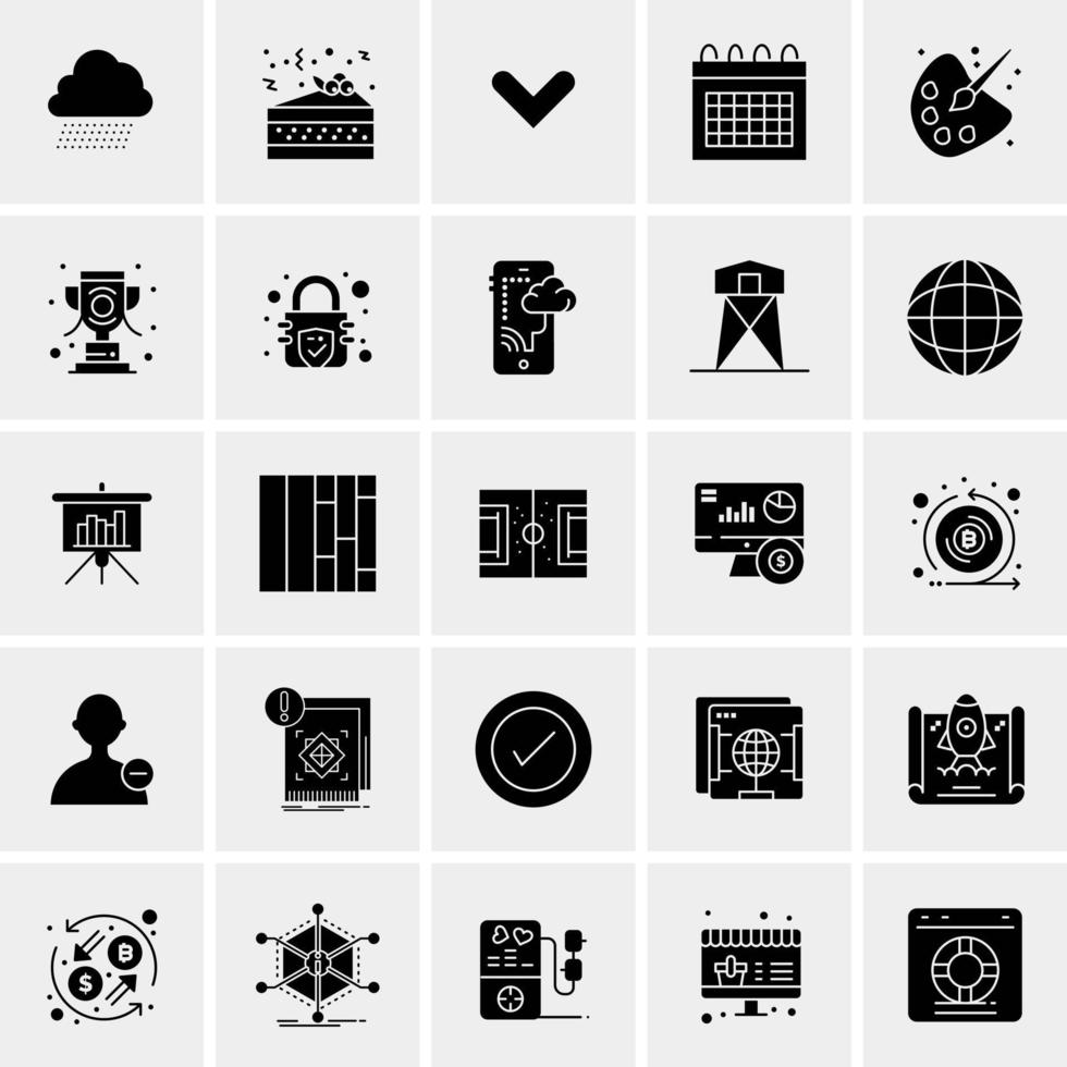 25 universelle Business-Icons Vektor kreative Icon-Illustration zur Verwendung in Web- und Mobilprojekten