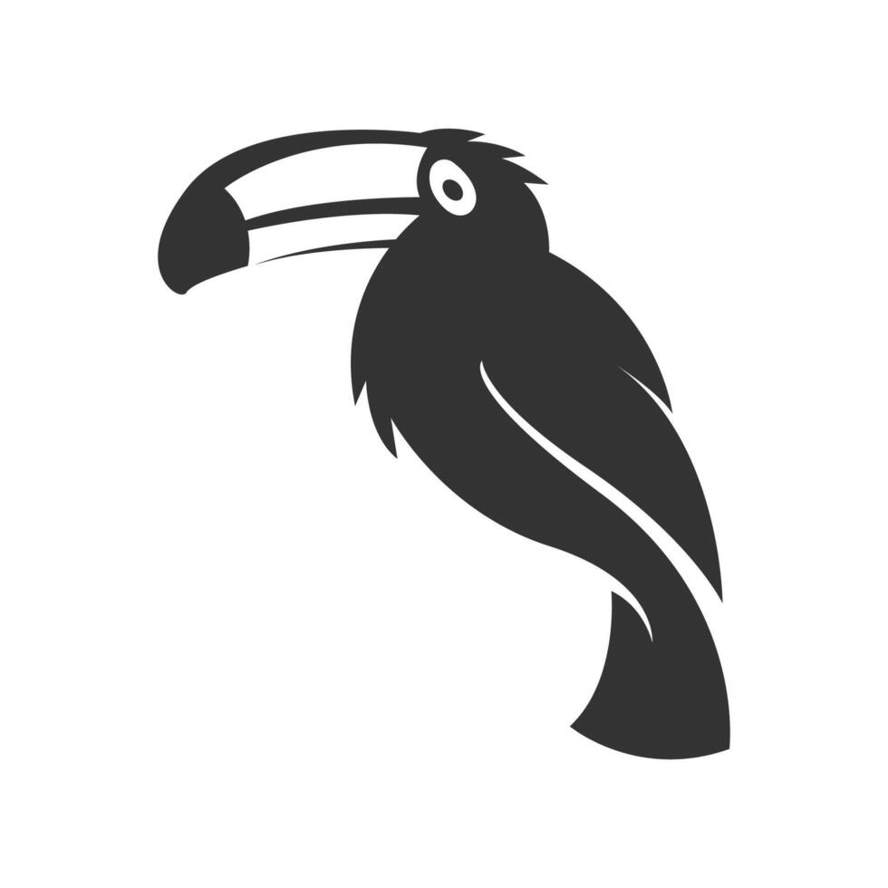toco toucan logotyp ikon design illustration vektor