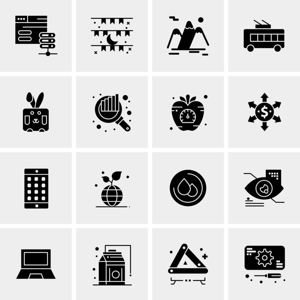 16 universell företag ikoner vektor kreativ ikon illustration till använda sig av i webb och mobil relaterad projekt