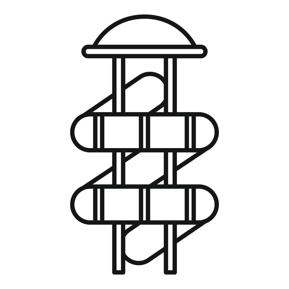 Wasserpark-Rohrsymbol, Umrissstil vektor