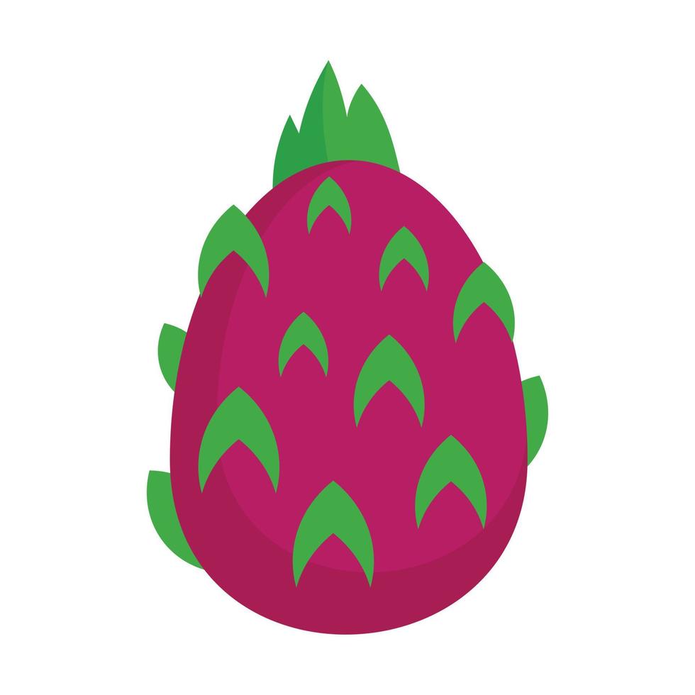 Pitaya frukt ikon, platt stil vektor