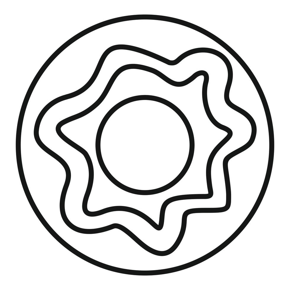 choklad munk ikon, översikt stil vektor