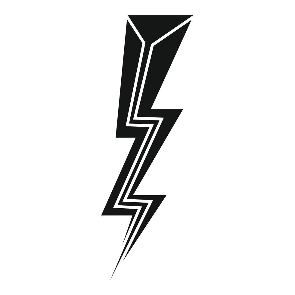 Streik-Blitzsymbol, einfacher Stil vektor