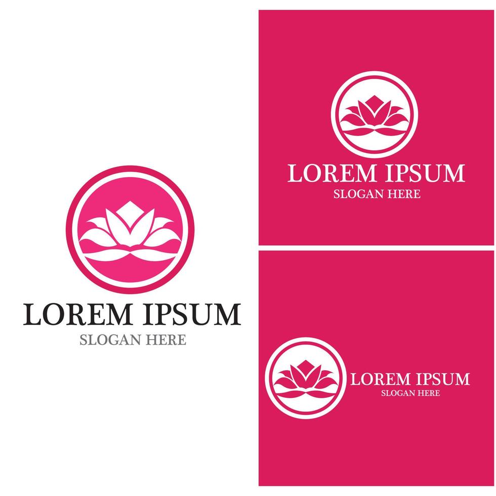 lotus blomma logotyp vektor mall illustration