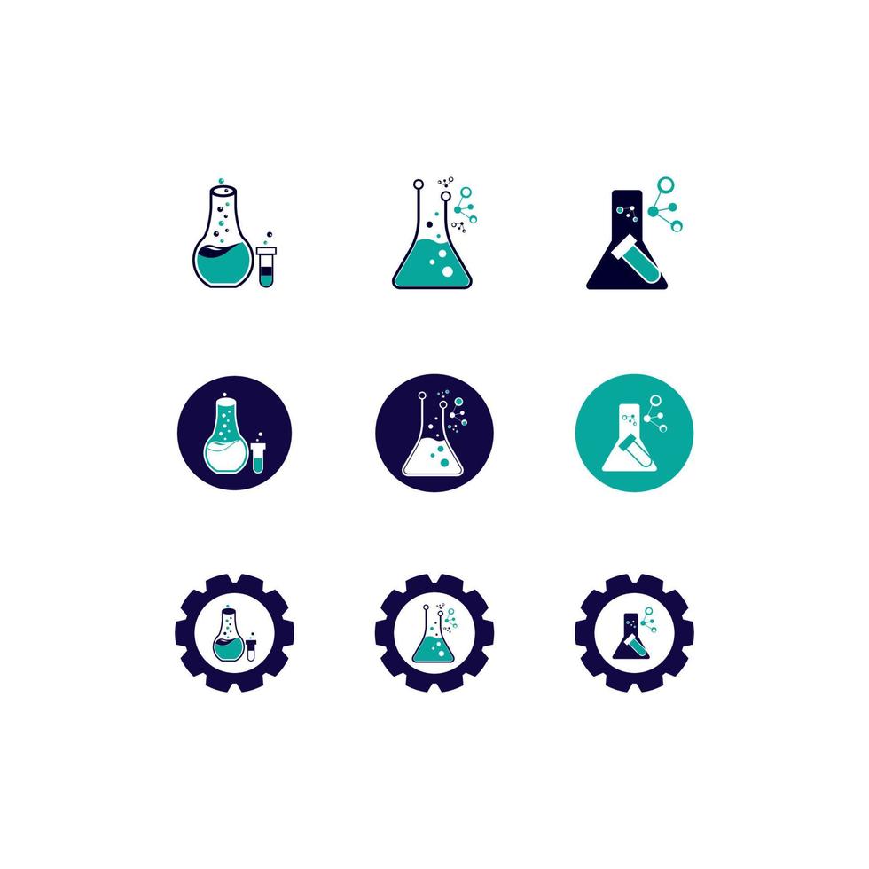 Chemie-Logo-Vektor-Vorlage-Illustration vektor
