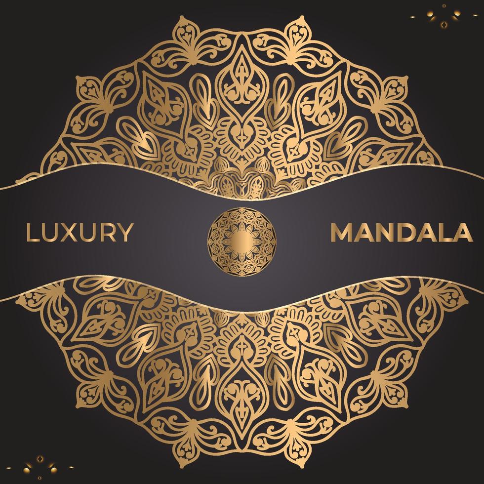 moderne Luxus-Mandala-Design-Hintergrundvorlage vektor