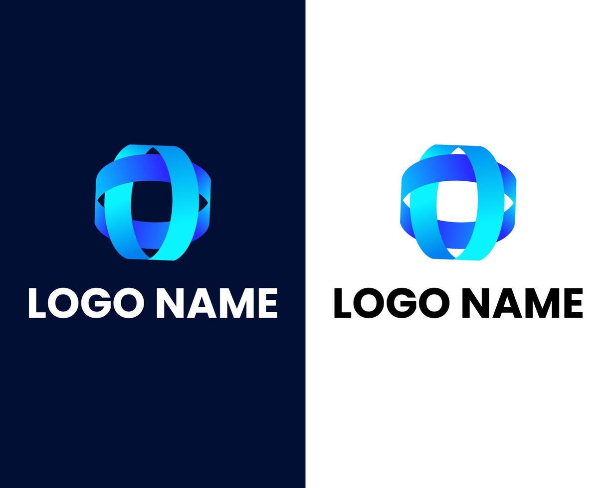 brev o modern företag logotyp design mall vektor