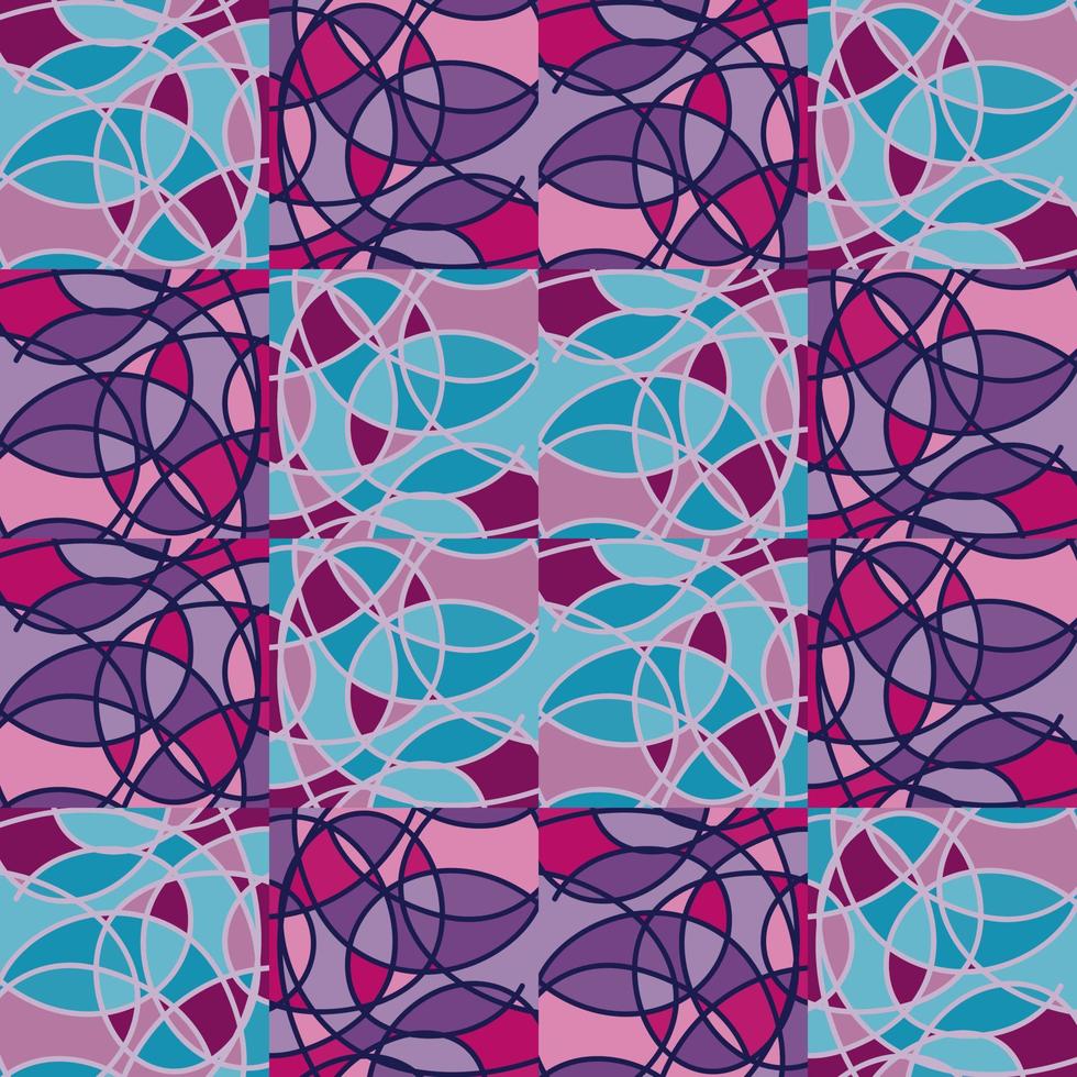 dekorativ färgade glas mosaik- bricka prydnad. cirkel kalejdoskop sömlös mönster. vektor