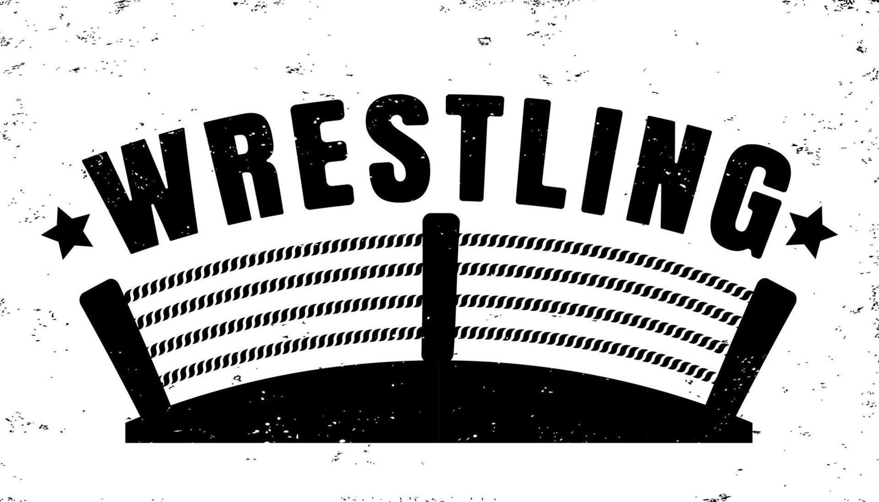 Retro-Emblem für Wrestling vektor