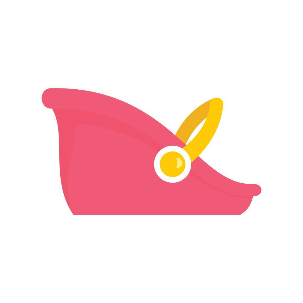 Babytragekorb-Symbol, flacher Stil vektor