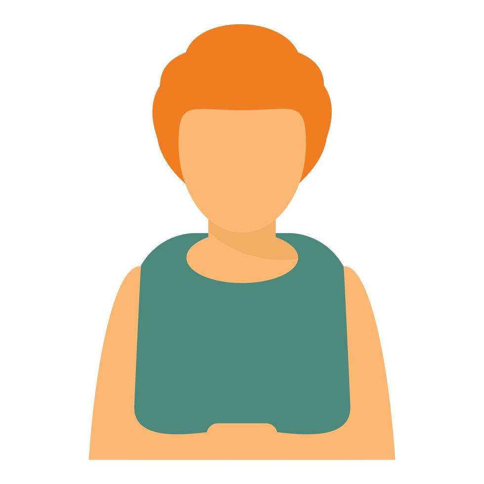 kvinna avatar ikon, platt stil vektor
